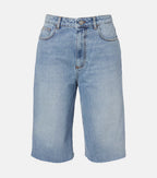 RÓHE Cotton Capri Jeans in Blue