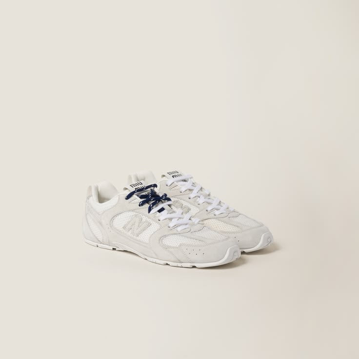 New Balance X Miu Miu 530 SL Suede and Mesh Sneakers