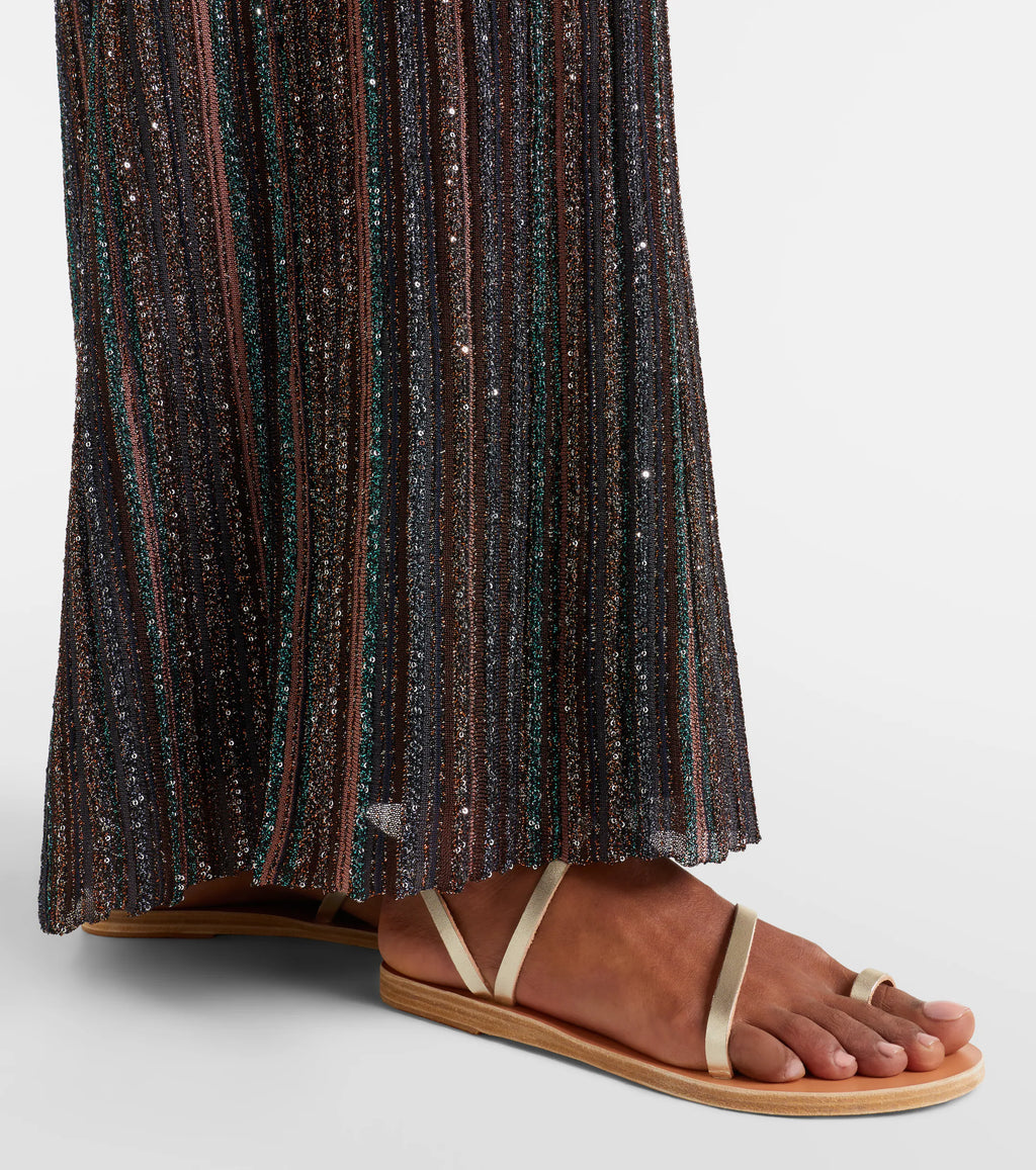 Ancient Greek Sandals Metallic Leather Sandals