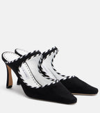 Manolo Blahnik Pura Suede Mules – Black