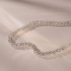 LUXE 27ct Lab Diamond Tennis Necklace in 18K White Gold