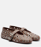 Alaïa Eyelet Mary Jane Ballet Flats