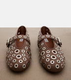 Alaïa Eyelet Mary Jane Ballet Flats
