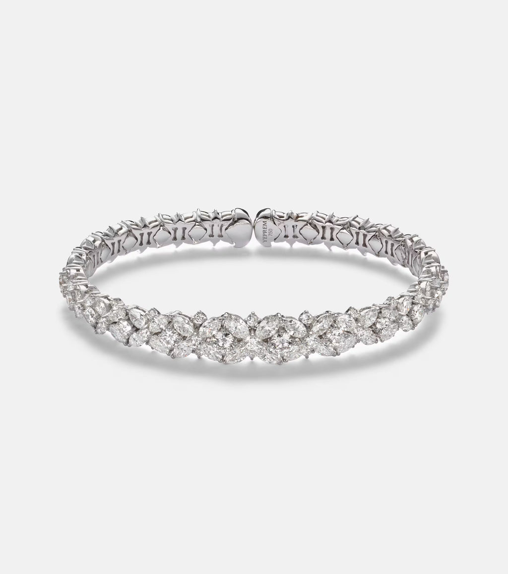 Yeprem Y-Couture 18kt White Gold Diamond Bangle