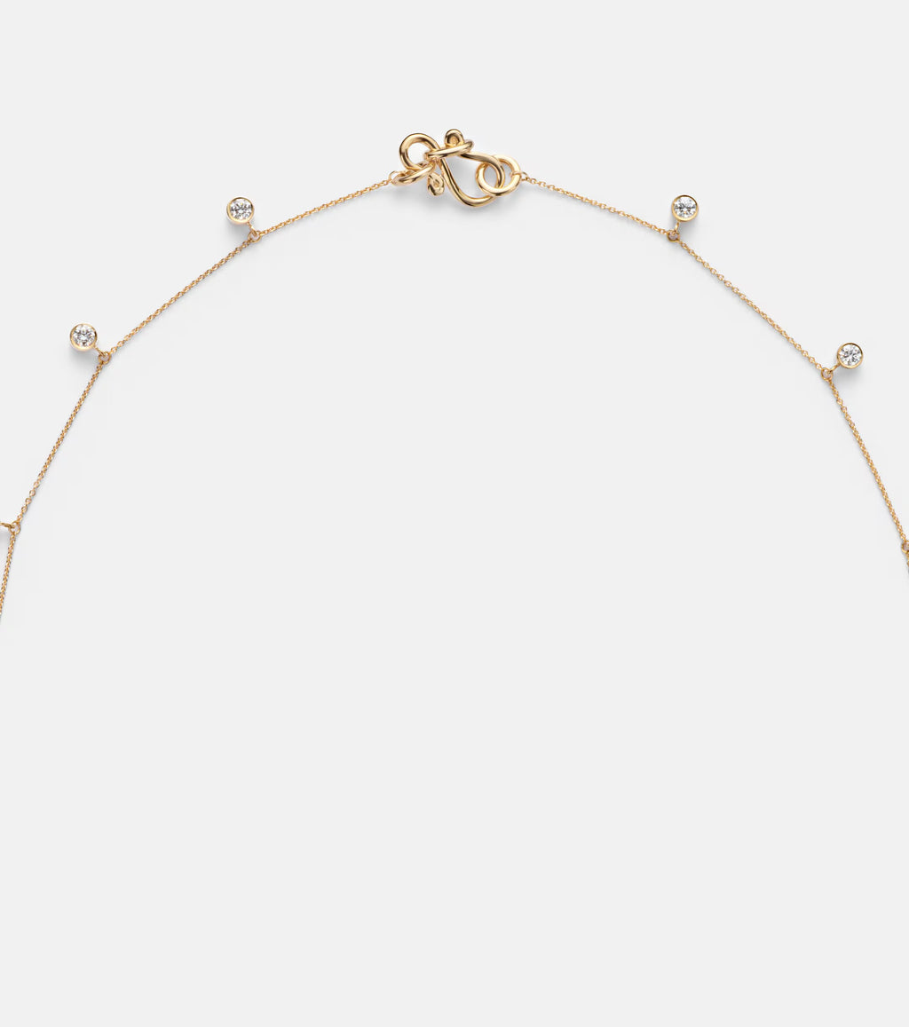 Sophie Bille Brahe Lou Of The Valley 18kt Gold Necklace with Diamonds