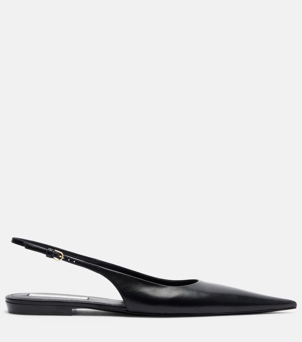 Victoria Beckham Leather Slingback Flats