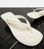 Bottega Veneta Sampieri Thong Sandals – White