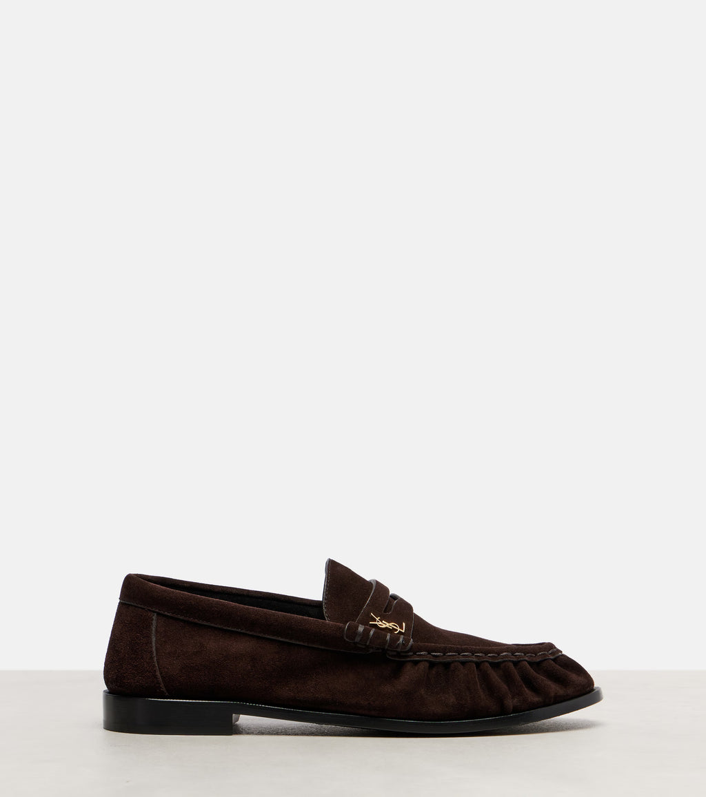 Saint Laurent Le Loafer Cassandre – Brown Suede