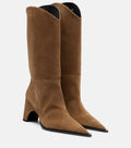 Coperni Cowboy Suede Knee-High Boots - Brown