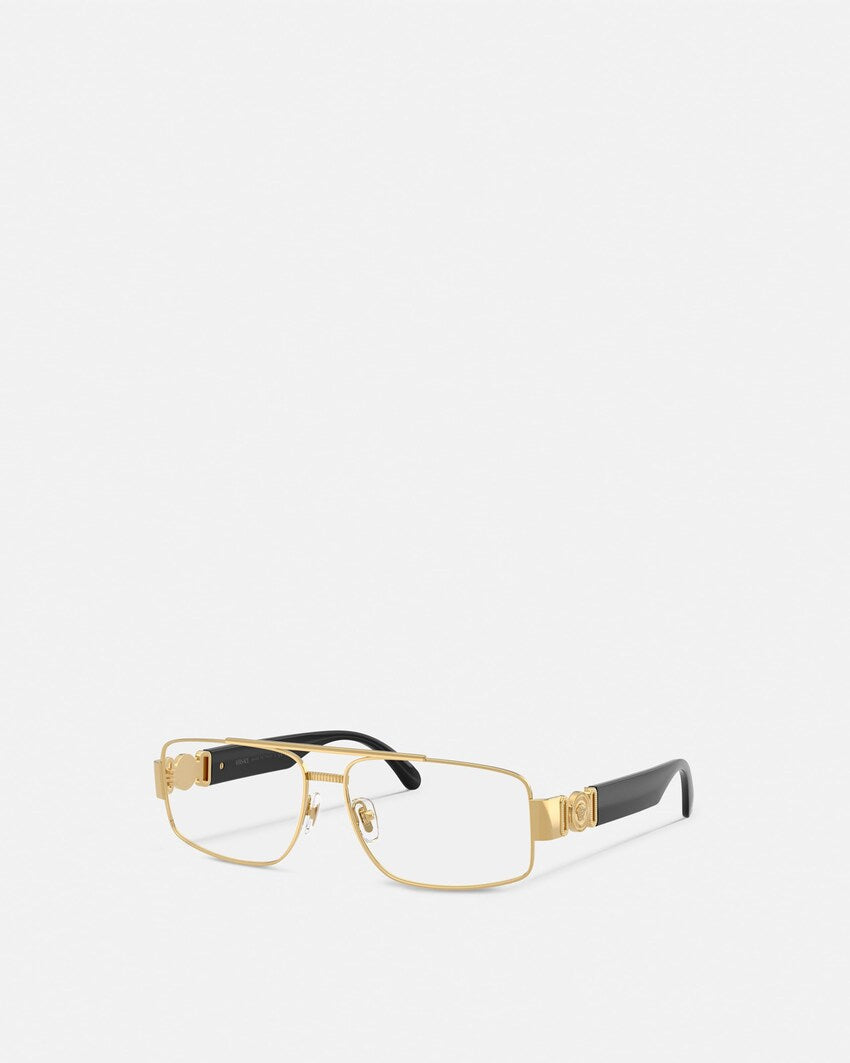 Versace Medusa Biggie Navigator Glasses – Black & Gold