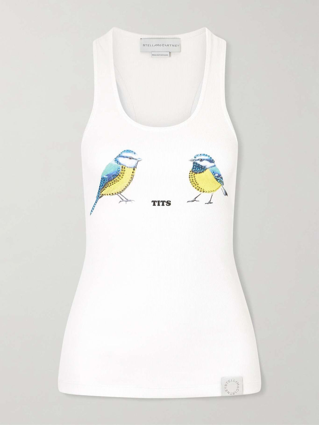 ‘Tits’ Crystal-Embellished Tank