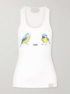 ‘Tits’ Crystal-Embellished Tank
