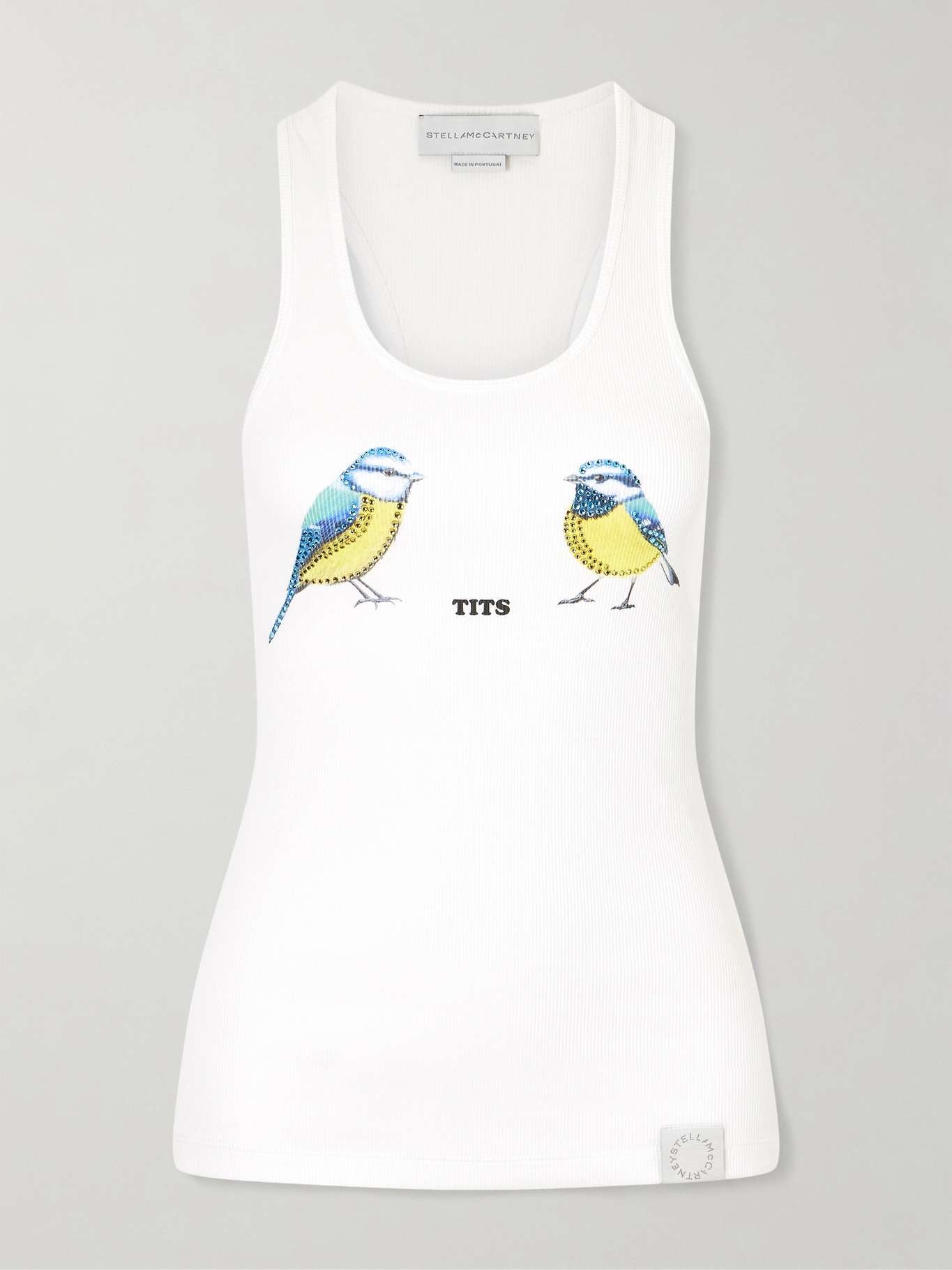 ‘Tits’ Crystal-Embellished Tank