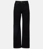 Acne Studios High-Rise Wide-Leg Jeans Black