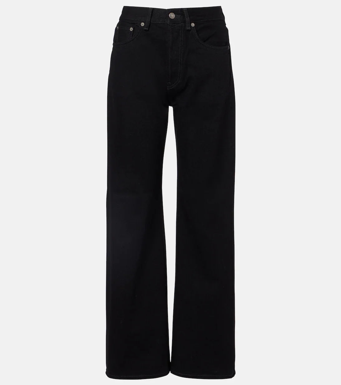 Acne Studios High-Rise Wide-Leg Jeans Black