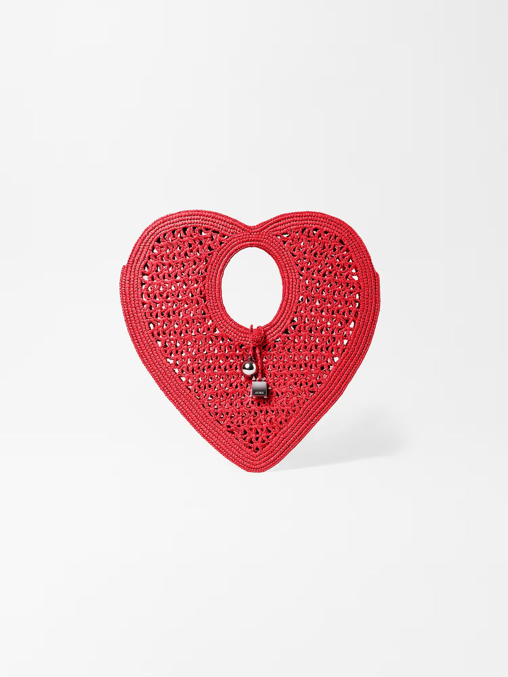 Jacquemus Spiaggia Coeur Heart Raffia Bag