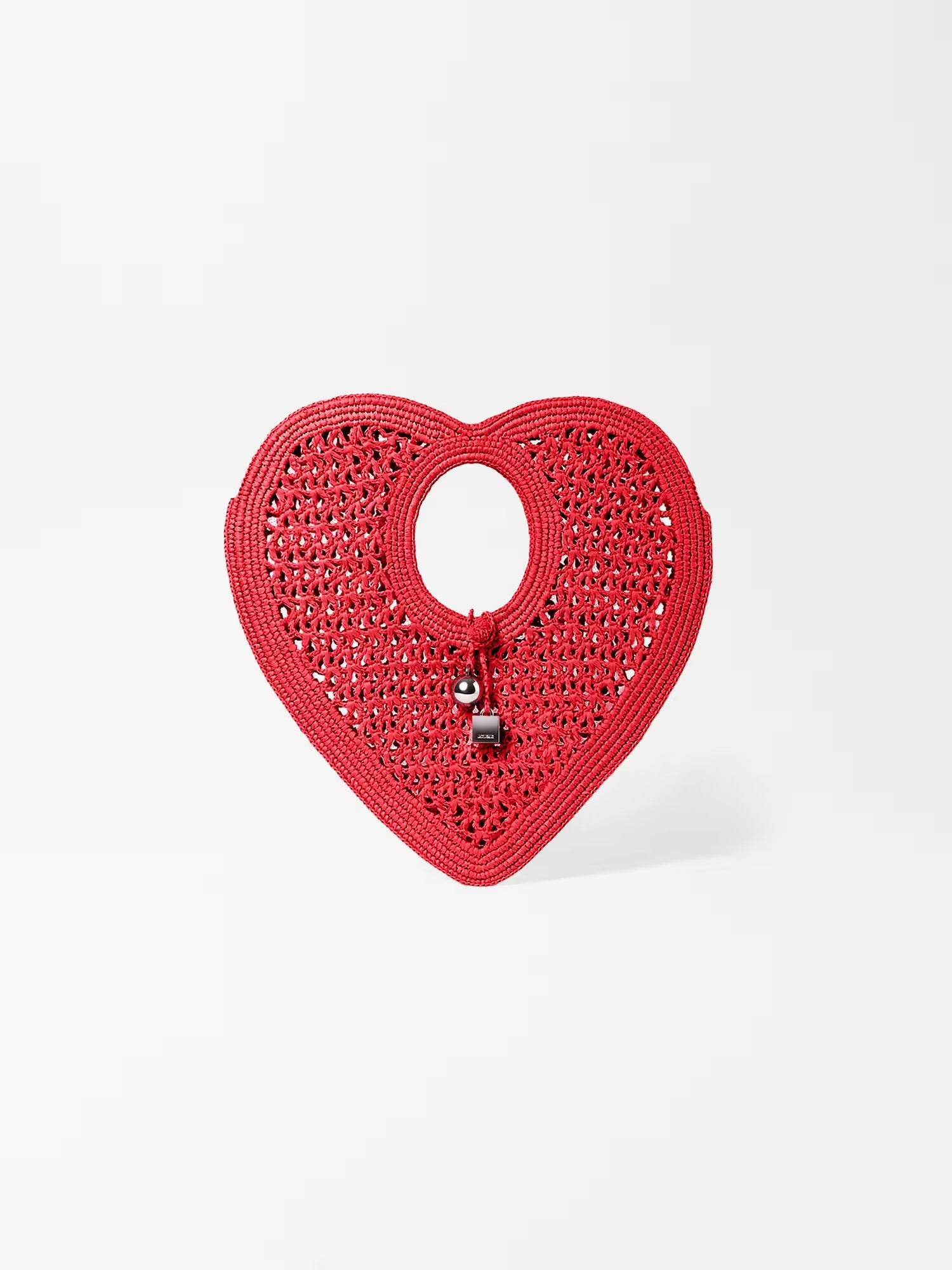 Jacquemus Spiaggia Coeur Heart Raffia Bag