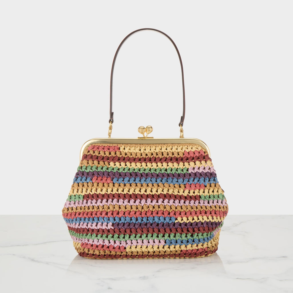 Coach Kisslock Woven Frame 27 Bag
