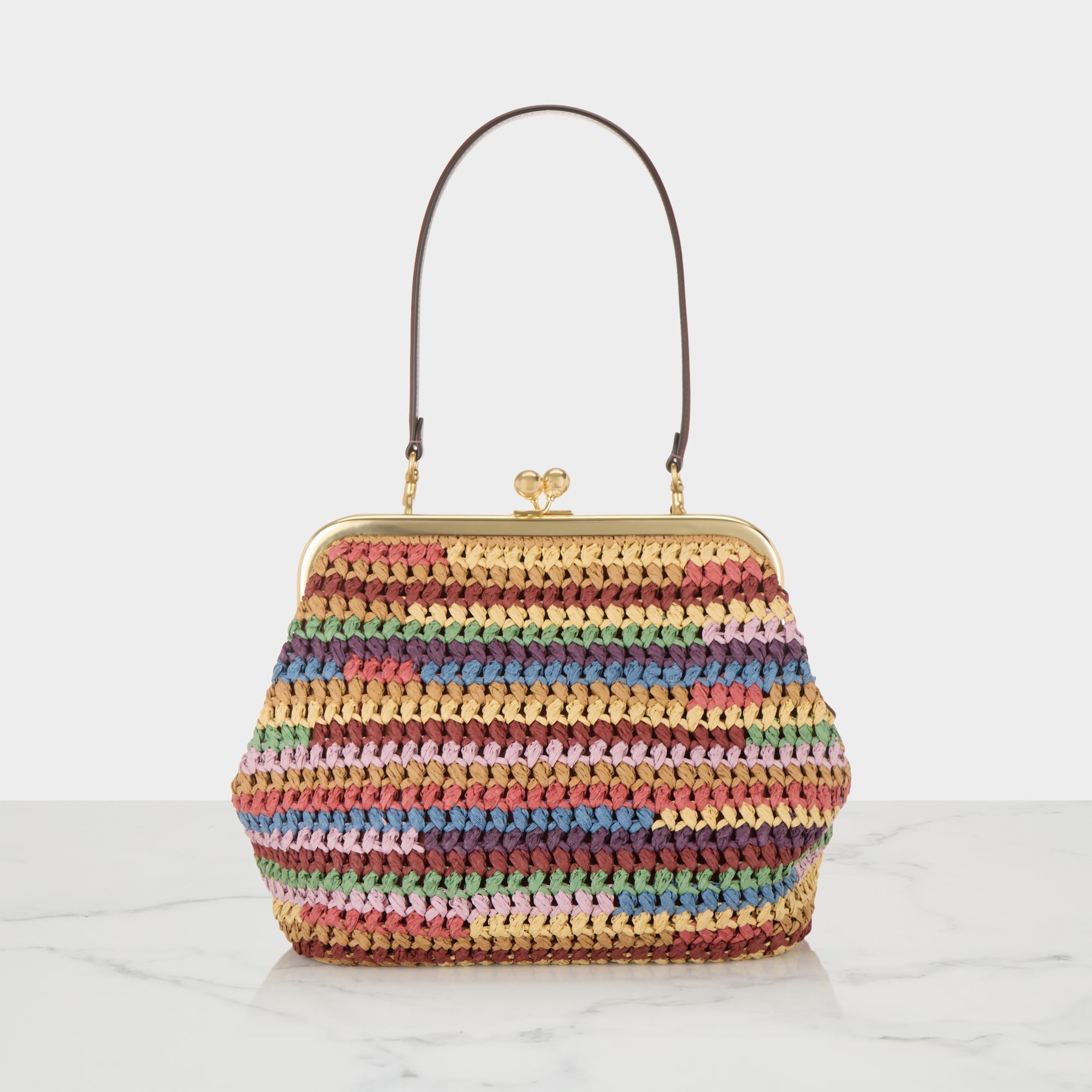 Coach Kisslock Woven Frame 27 Bag