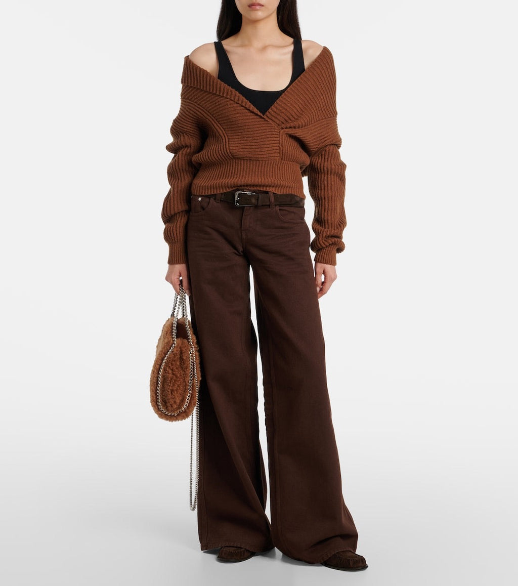 Falabella Faux Shearling Mini Shoulder Bag