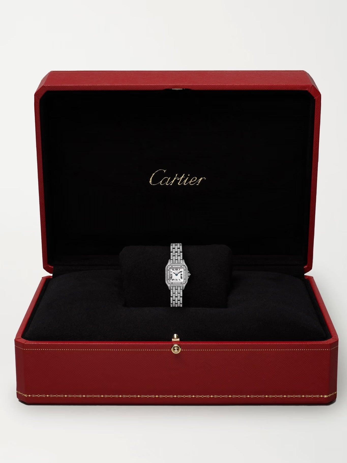 Panthère de Cartier 25mm Mini Rhodium-Plated 18-Karat White Gold Diamond Watch