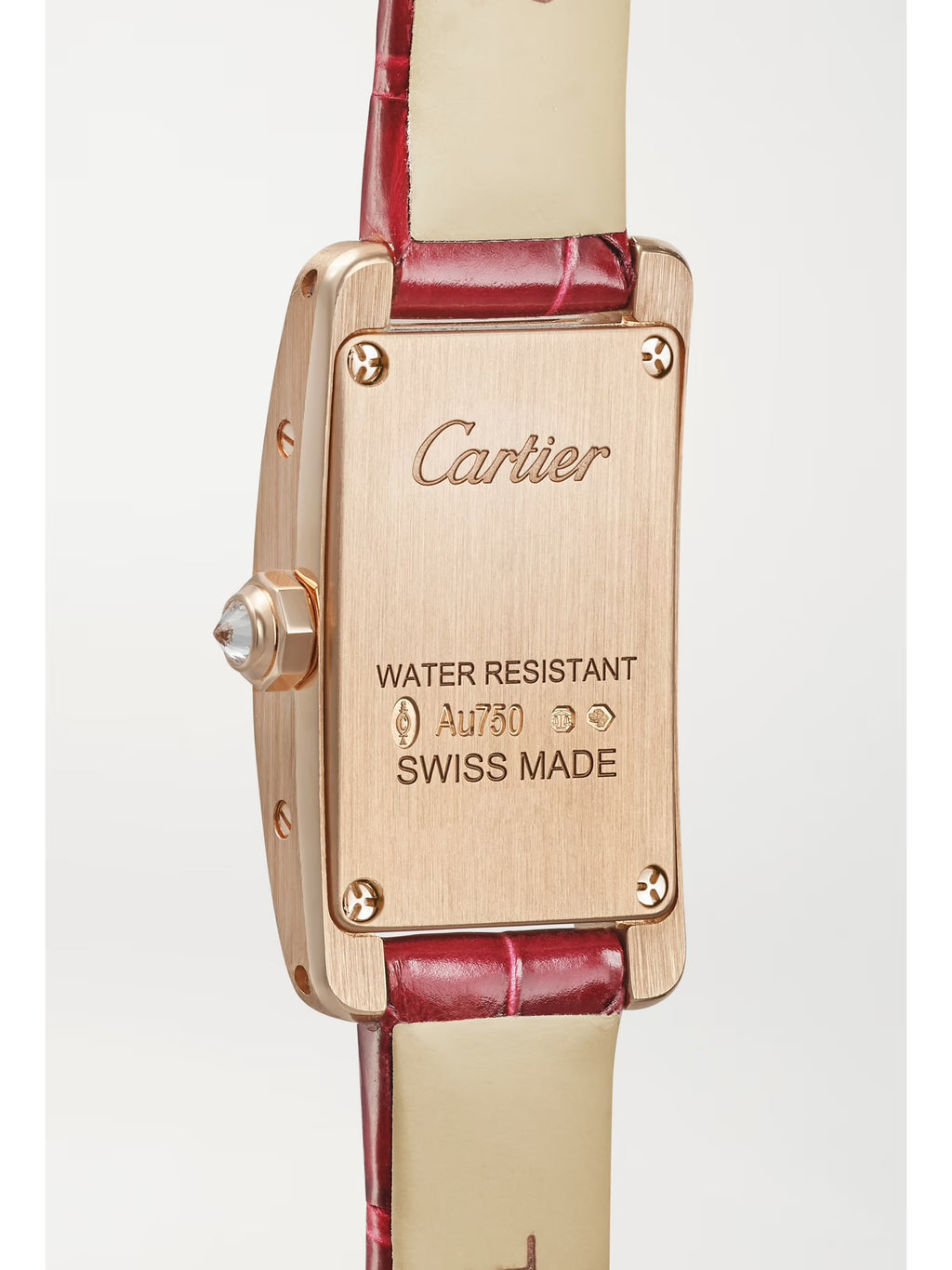 Cartier Tank Américaine Small 28.15mm 18-Karat Rose Gold, Diamond and Alligator Watch