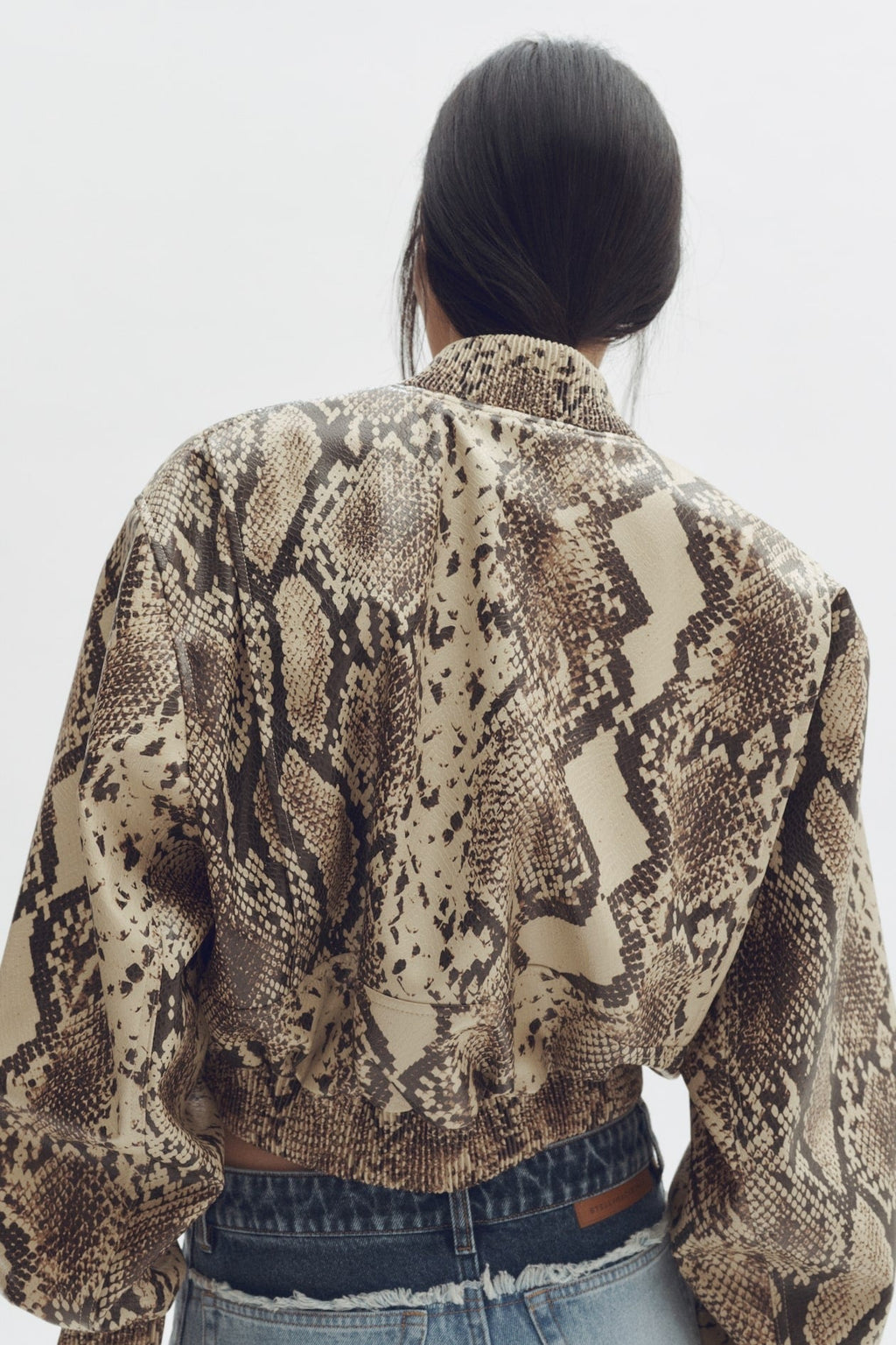 Stella McCartney x H&M Snakeskin-Print Bomber Jacket