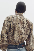 Stella McCartney x H&M Snakeskin-Print Bomber Jacket