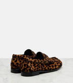 Saint Laurent Le Loafer Leopard-Print Calf Hair Penny Loafers