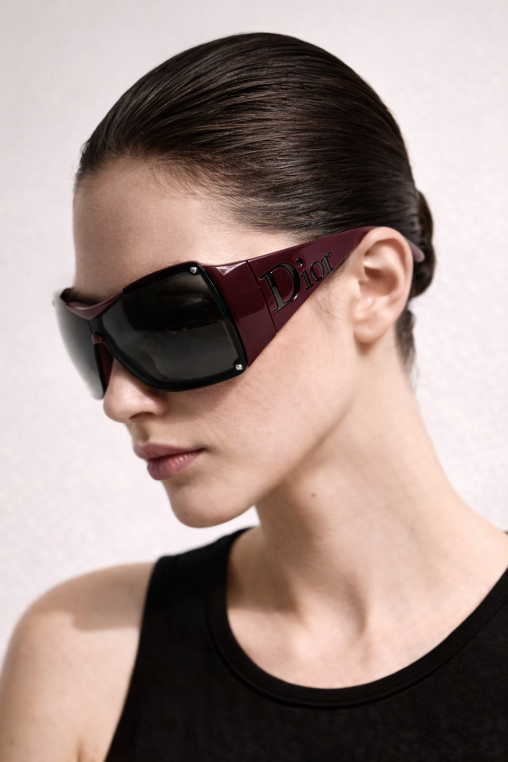 Dior Overshine 1 Shield Sunglasses – Burgundy (SS2005 Archive)