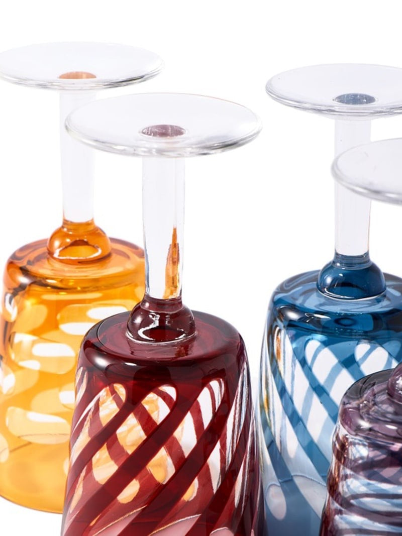 Polspotten Set of 4 Tubular Wine Glasses