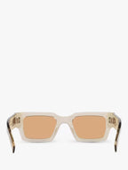 Saint Laurent SL 572 Rectangle Sunglasses in Yellow Acetate with Brown Lenses