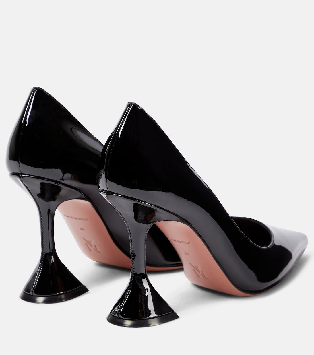 Amina Muaddi Ami Patent Leather Pumps