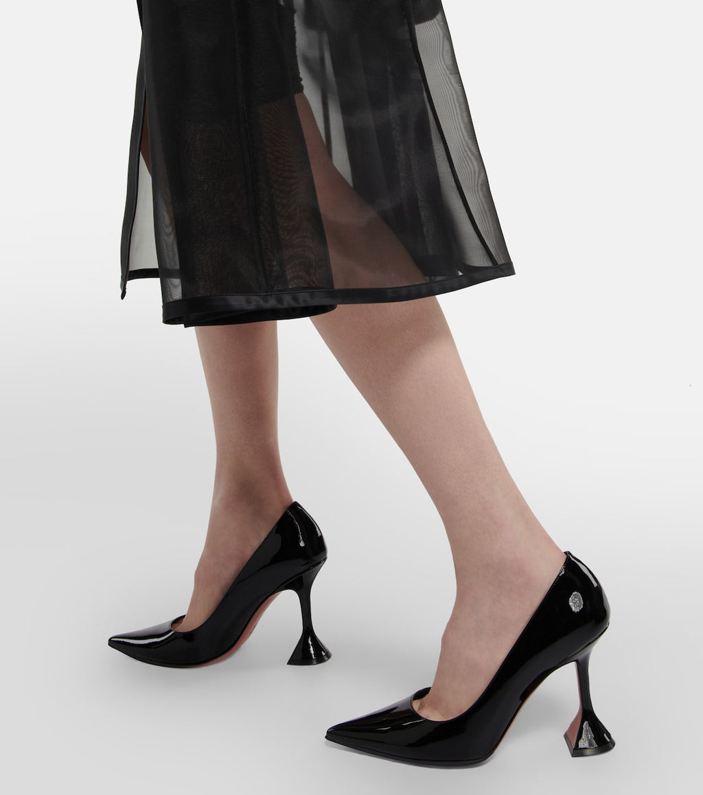 Amina Muaddi Ami Patent Leather Pumps