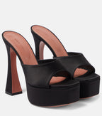 Dalida Satin Platform Mules