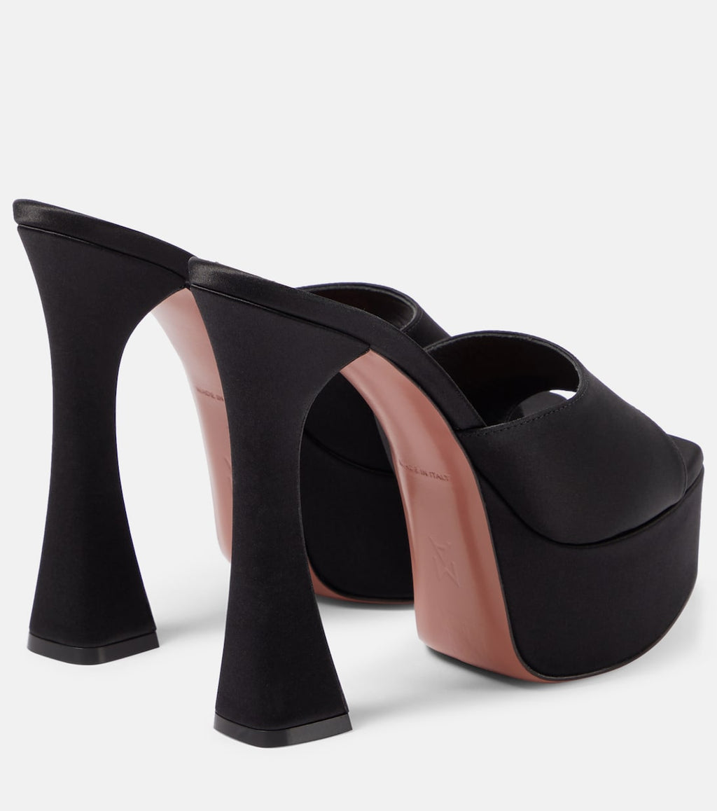 Dalida Satin Platform Mules