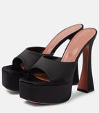Dalida Satin Platform Mules