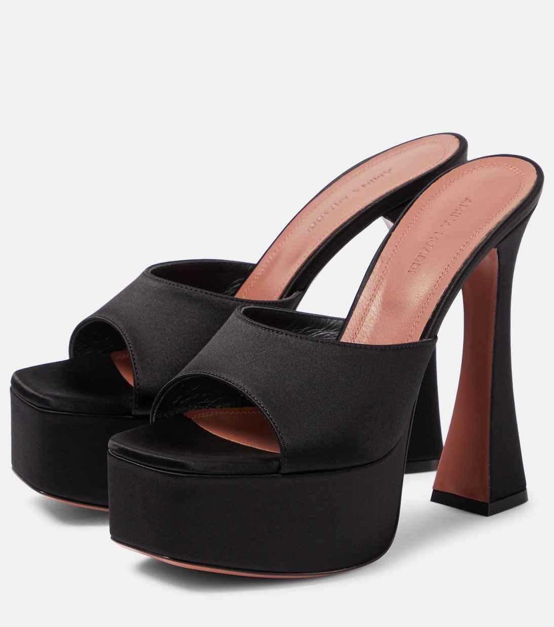 Dalida Satin Platform Mules