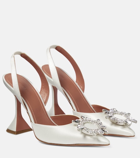 Begum Satin Slingback Pumps