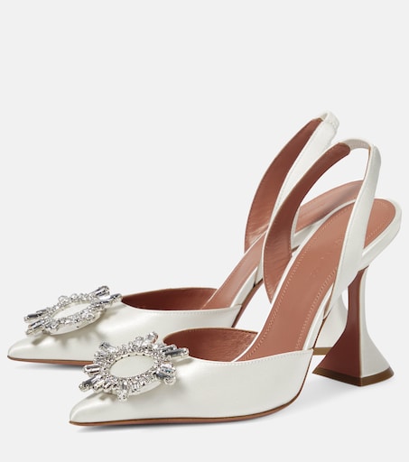 Begum Satin Slingback Pumps