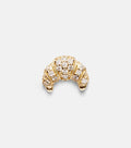 Croissant Small 14kt Gold Single Diamond Stud Earring