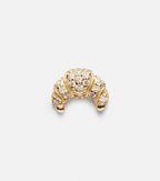 Croissant Small 14kt Gold Single Diamond Stud Earring
