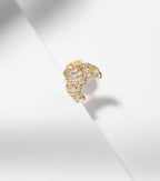 Croissant Small 14kt Gold Single Diamond Stud Earring