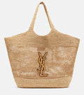Saint Laurent Icare Maxi Crochet Raffia Shopper