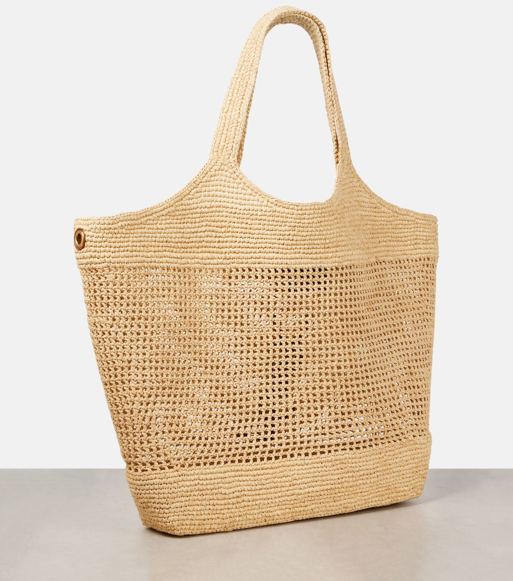 Saint Laurent Icare Maxi Crochet Raffia Shopper