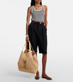 Saint Laurent Icare Maxi Crochet Raffia Shopper