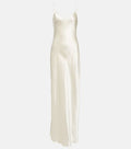 Nili Lotan Cami Silk Satin Maxi Dress Ivory P00891831