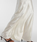 Nili Lotan Cami Silk Satin Maxi Dress Ivory P00891831