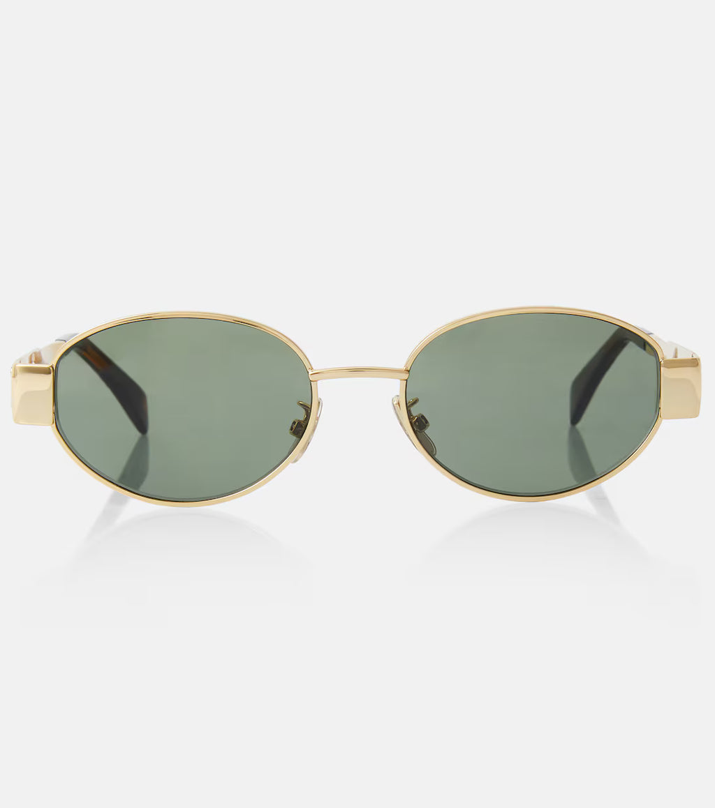 Celine Eyewear Triomphe Metal 01 Oval Sunglasses