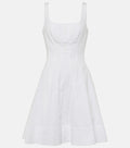 Wells Cotton Poplin Minidress in White